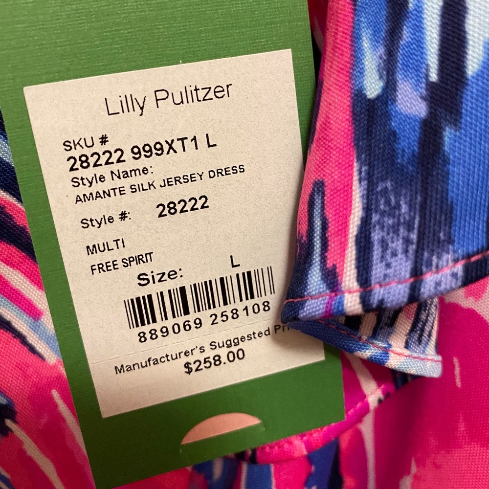 NWT Lilly Pulitzer Amante Silk Jersey Dress - Picture 4 of 8